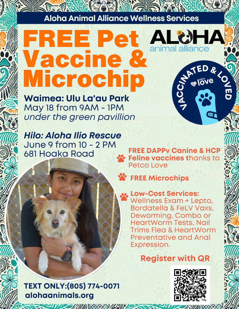 Waimea and Hilo Pet Wellness Clinics
